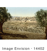 #14402 Picture Of Jerusalem From The Mount Of Olives