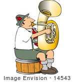 #14543 Male German Tuba Player Clipart