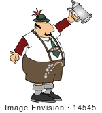 #14545 German Man Holding a Beer Stein Clipart by DJArt