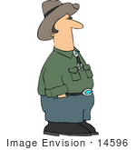 #14596 Caucasian Cowboy With His Hands In His Pockets Clipart