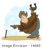#14665 Caucasian Man Playing Horseshoes Clipart