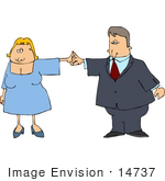 #14737 Blond Woman Dancing With A Man Clipart
