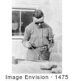 #1475 Photo Of A Man With An Artificial Arm Welding In 1919