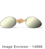 #14896 Human Hands Sticking Out Of Eggs Shaking Hands Clipart