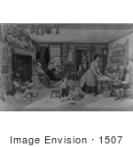 #1507 Photo Of A Family Gathered In A New England Kitchen