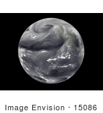 #15086 Picture Of A Full Disk View Of Water Vapor On The Earth