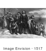 #1517 The Landing Of The Pilgrims At Plymouth Mass