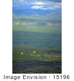 #15196 Picture Of Yellow Tents Camping On The Arctic Refuge Coastal Plain