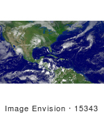 #15343 Picture Of Cylindrical Equidistant View Of The Atlantic Basin