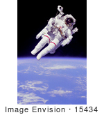 #15434 Picture Of Bruce Mccandless Ii In Outer Space