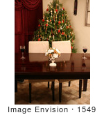 #1549 Table Setting At Christmas Time