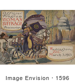 #1596 Official Program - Woman Suffrage Procession Washington DC March 3 1913