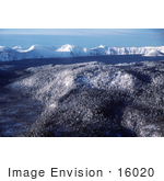 #16020 Picture Of Crater Lake Mountains And Forest In Winter