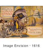 #1616 Official Program - Woman Suffrage Procession Washington DC March 3 1913