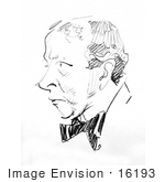 #16193 Picture Of A Caricature Drawing Of Art Young