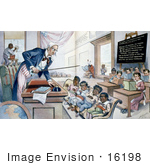 #16198 Picture Of Uncle Sam Lecturing Children