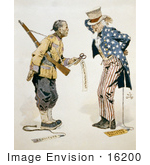 #16200 Picture Of A Chinese Soldier And Uncle Sam