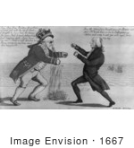 #1667 King George Iii Boxing With James Madison