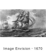 #1670 USS Constitution Towing The HBM Ship Cyane