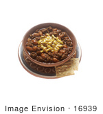 #16939 Picture Of A Bowl Of Chili Con Carne With Cheese And Crackers