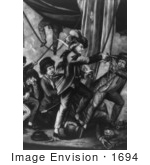 #1694 Capt Paul Jones Shooting A Sailor