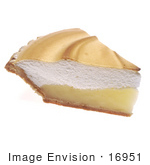#16951 Picture Of One Slice Of Lemon Meringue Pie As Viewed From The Side