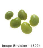 #16954 Picture Of A Small Group Of Green Lima Beans On A White Background