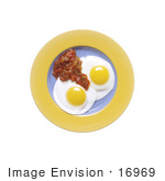 #16969 Picture Of Two Sunny Side Up Fried Eggs With Salsa Breakfast