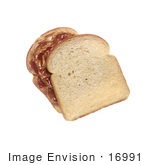#16991 Picture Of One Whole Peanut Butter And Jelly Sandwich On White Bread