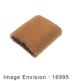 #16995 Picture Of One Whole Fig Bar Fig Roll Fig Cookie On A White Background