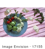 #17155 Picture Of Red And White Radishes Brussels Sprouts Broccoli And Cauliflower