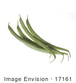 #17161 Picture Of Whole And Raw String Beans On A White Background