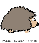 #17248 One Hedgehog Facing Right Clipart