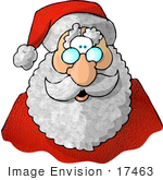 #17463 Santa’S Face Clipart