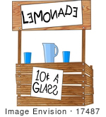 #17487 Wooden Lemonade Stand Clipart
