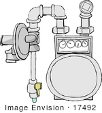 #17492 Gas Meter Clipart