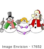 #17652 Frosty The Snowman With A Shovel Clipart