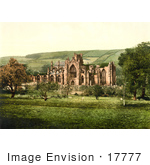 #17777 Picture Of The Gothic Style Melrose Abbey In Melrose Scotland