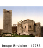 #17783 Photo Of The Watch Tower At Montmajour Abbey Bouches-Du-Rhone Arles France