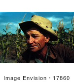 #17860 Photo Of A Male Farmer In A Corn Crop