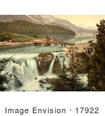 #17922 Picture Of Waterfalls Of The Inn River In Upper Engadine St Moritz Grisons Switzerland