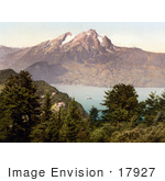 #17927 Picture Of Burgenstock And Pilatus Mountains Near Lake Lucerne Switzerland