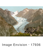 #17936 Picture Of Fiescher Glacier In The Swiss Alps Mountains Valais Switzerland