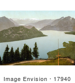 #17940 Picture Of Pilatus Mountain And Lake Lucerne Switzerland