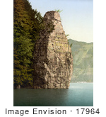 #17964 Picture Of Mythenstein Or Schillerstein Rock With Gold Dedicated Inscription To Friedrich Schiller Schillerstein Switzerland