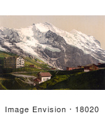 #18020 Picture Of Scheidegg Pass And Jungfrau Mountain Switzerland