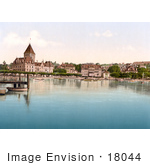 #18044 Picture Of Hotel De Chateaux On The Shore Of Geneva Lake In Ouchy Switzerland