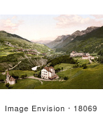 #18069 Picture Of A Hotel And Village Vulpera Lower Engadin Graubunden Switzerland