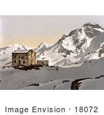 #18072 Picture Of Club Cottage Building In Snow Theodulpass Valais Switzerland
