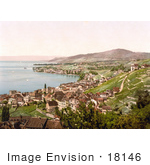 #18146 Photo Of The Villages Of Montreux And Clarens On Geneva Lake In Vevey Vaud Switzerland
